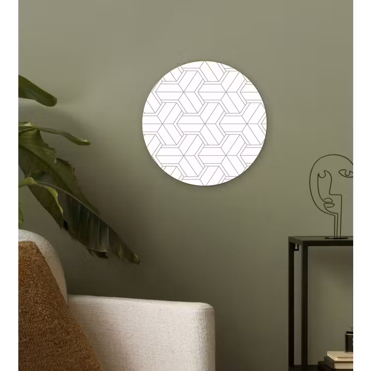 Design - Geometrie - Patroon - Lijn Wandcirkel kunststof plaat 5mm dik klein 188 -sfeer3
