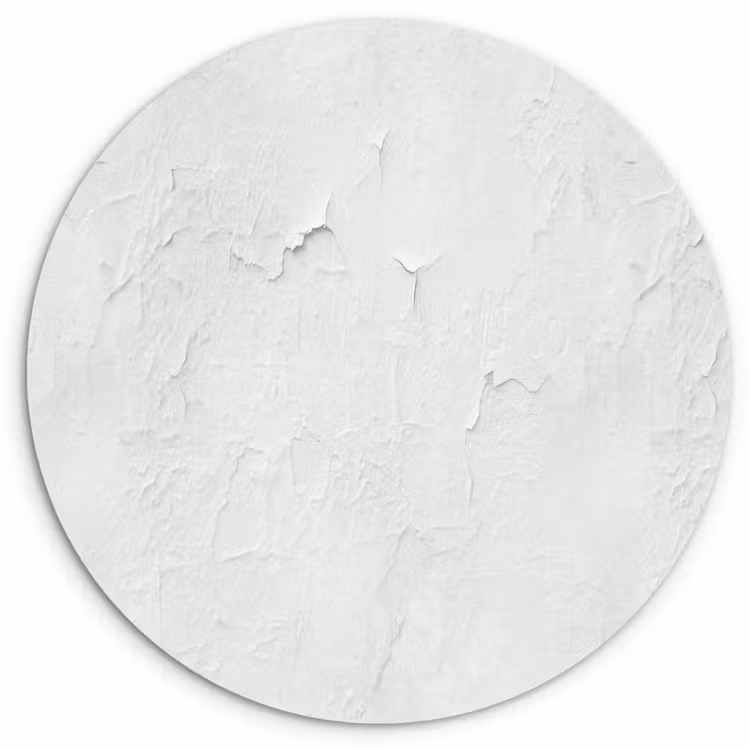 Pleisterlaag - Verf - Wit - Beschadigd Wandcirkel kunststof plaat 5mm dik klein 188 -3d