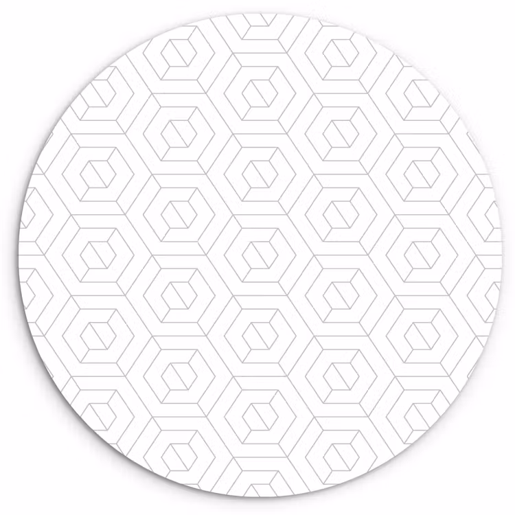 Grafisch - Patroon - Modern Wandcirkel kunststof plaat 5mm dik klein 188 -3d