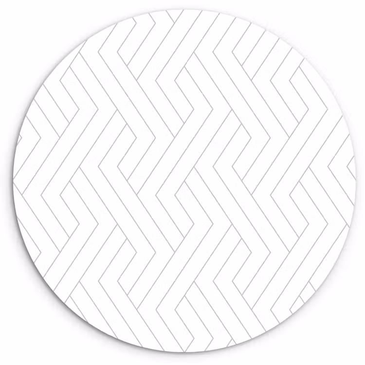 Grafisch - Patroon - Modern - Schuin Wandcirkel kunststof plaat 5mm dik klein 188 -3d