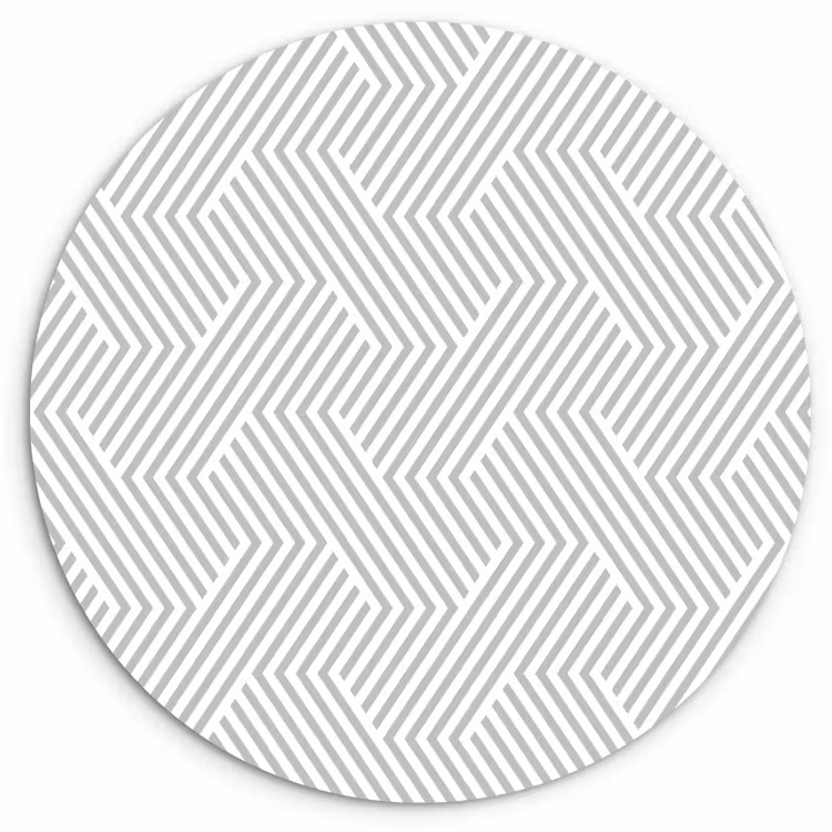 Grafisch - Patroon - Modern - Schuin Wandcirkel kunststof plaat 5mm dik klein 188 -3d