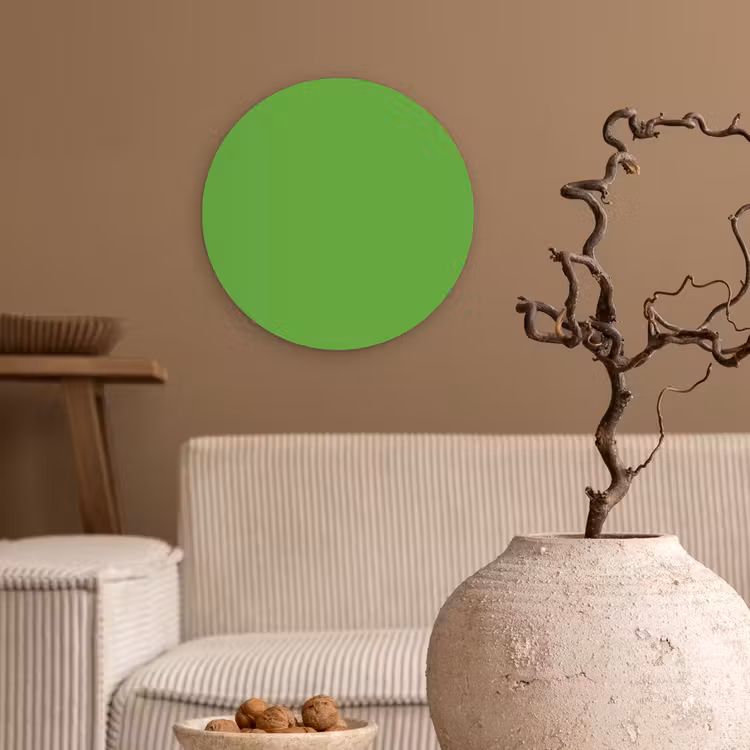 Groen - Kleuren - Natuur Wandcirkel kunststof plaat 5mm dik klein 188 -sfeer1