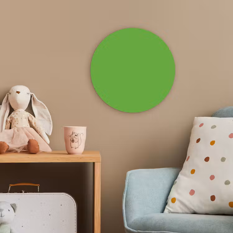 Groen - Kleuren - Natuur Wandcirkel kunststof plaat 5mm dik klein 188 -tsfeer1_kind
