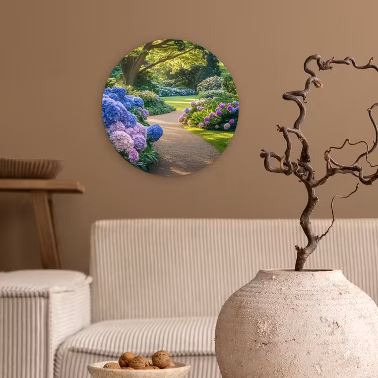 Hortensia- Park - Pad Wandcirkel kunststof plaat 5mm dik klein -sfeer1