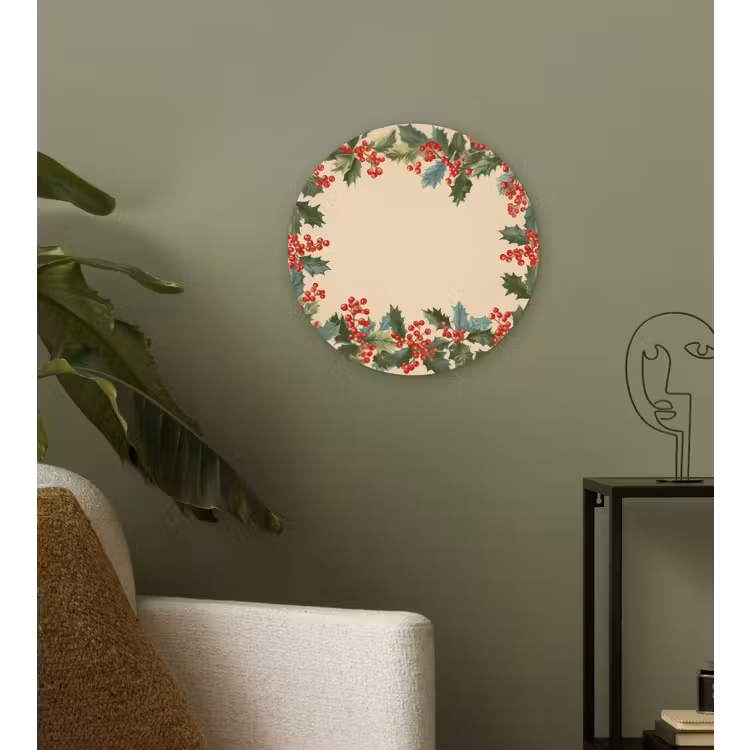 Hulstrand - Bessen - Beige Wandcirkel kunststof plaat 5mm dik klein -sfeer3