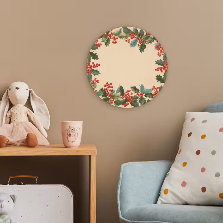 Hulstrand - Bessen - Beige Wandcirkel kunststof plaat 5mm dik klein -tsfeer1_kind