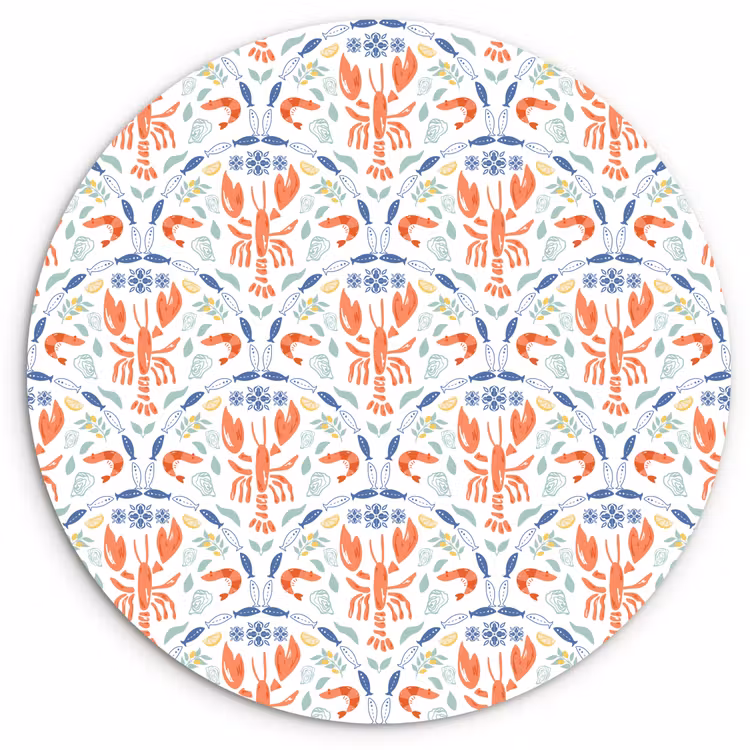 Sfeer - Oranje - Blauw - Groen Wandcirkel kunststof plaat 5mm dik klein 188 -3d