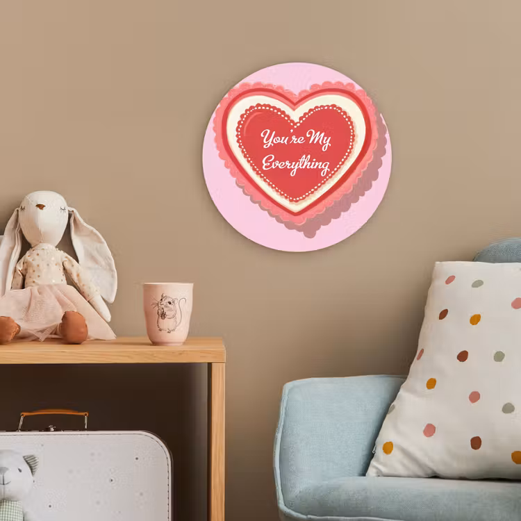 Liefde - Hart - Valentijn Wandcirkel kunststof plaat 5mm dik klein -tsfeer1_kind