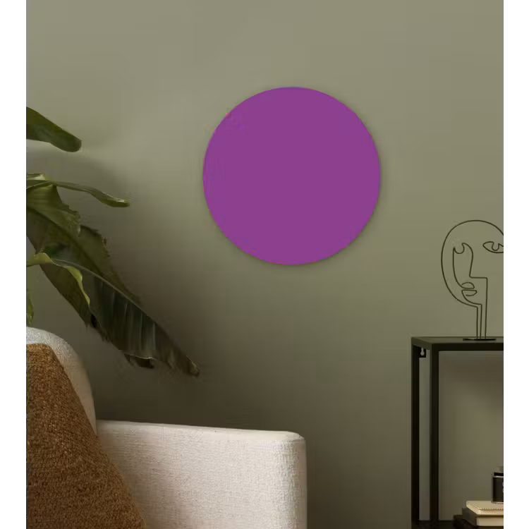 Paars - Kleuren - Effen Wandcirkel kunststof plaat 5mm dik klein 188 -sfeer3