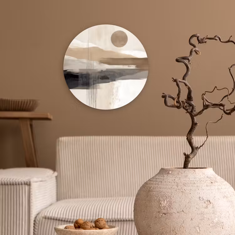 Minimalistisch - Landschap - Dimensie Wandcirkel kunststof plaat 5mm dik klein -sfeer1