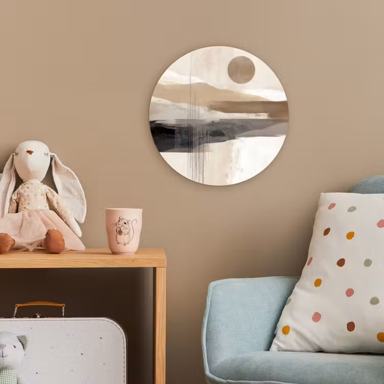 Minimalistisch - Landschap - Dimensie Wandcirkel kunststof plaat 5mm dik klein -tsfeer1_kind