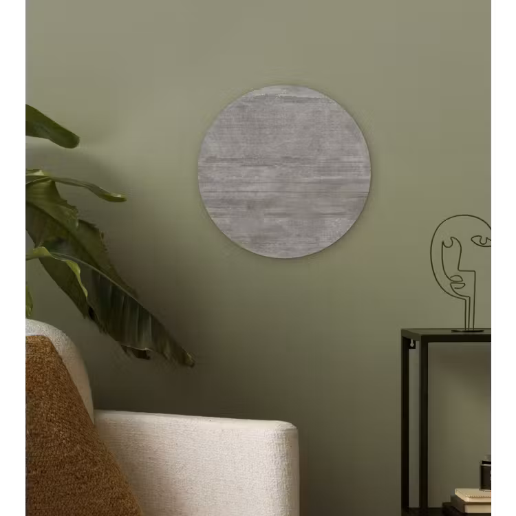Patroon - Beton - Grijs Wandcirkel kunststof plaat 5mm dik klein 188 -sfeer3