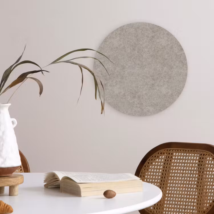 Patroon - Beton - Grijs Wandcirkel kunststof plaat 5mm dik klein 188 -sfeer4