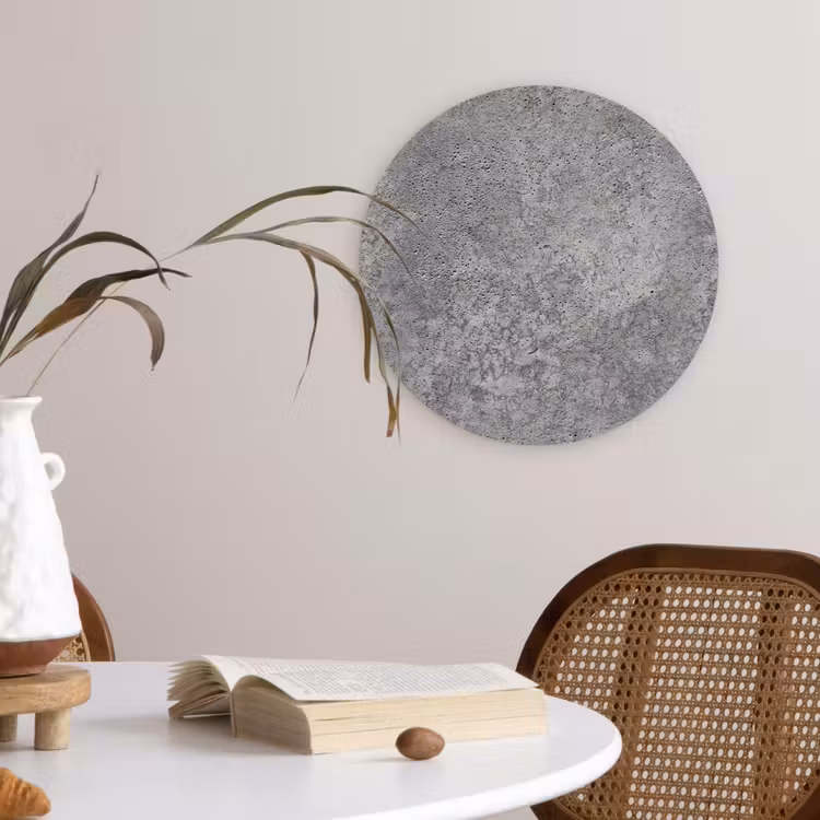 Patronen - Industrieel - Beton Wandcirkel kunststof plaat 5mm dik klein 188 -sfeer4