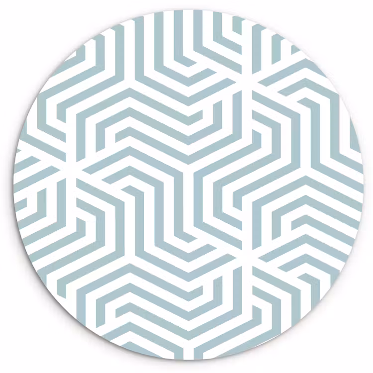 Patroon - Lijn - Design - Groen Wandcirkel kunststof plaat 5mm dik klein 188 -3d