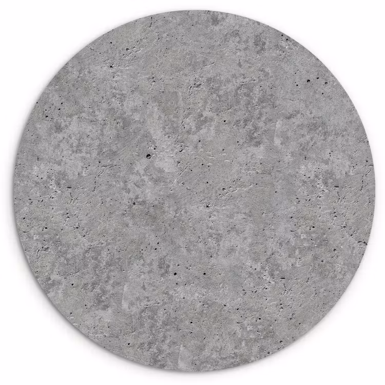 Patroon - Cement - Beton Wandcirkel kunststof plaat 5mm dik klein 188 -3d
