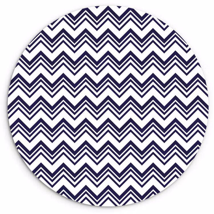 Oceaan - Golven - Blauw - Wit Wandcirkel kunststof plaat 5mm dik klein 188 -3d