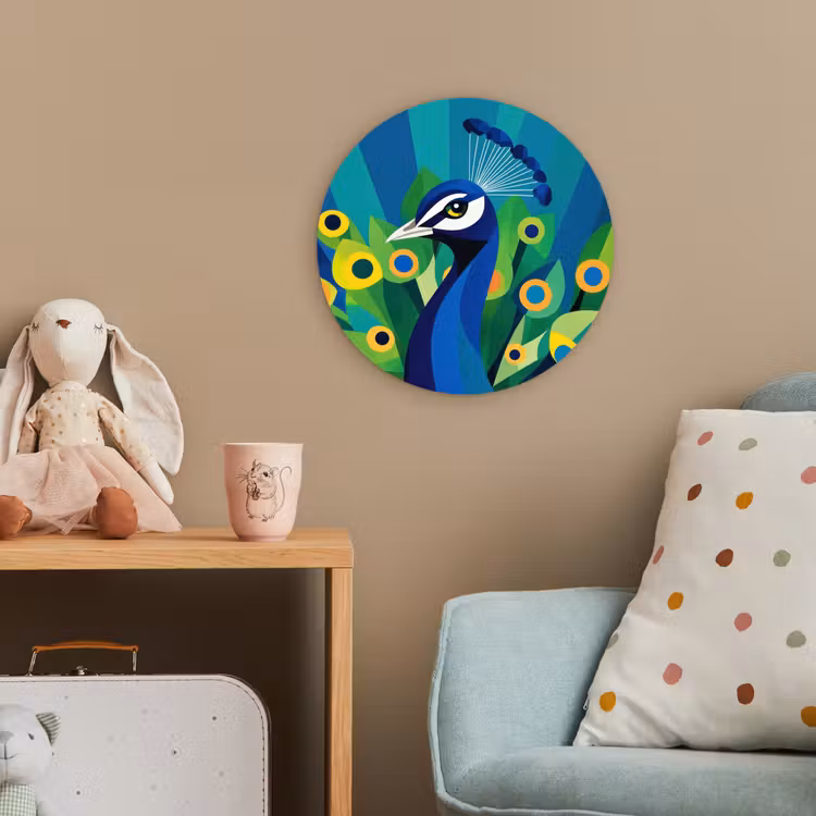 Pauw - Cirkels - Blauw Wandcirkel kunststof plaat 5mm dik klein -tsfeer1_kind