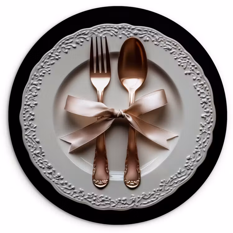 Rose - Strik - Bestek Wandcirkel kunststof plaat 5mm dik klein -3d