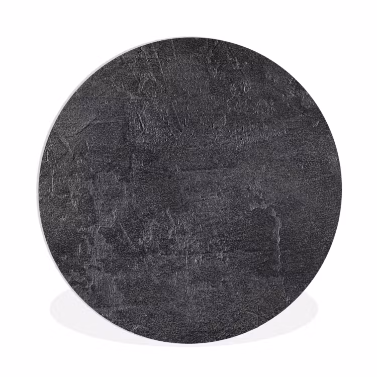 Leisteen - Beton - Natuursteen - Grijs Wandcirkel kunststof plaat 5mm dik klein -3d