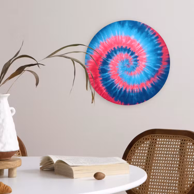 Spiraal - Roze - Draaiend Wandcirkel kunststof plaat 5mm dik klein -sfeer4