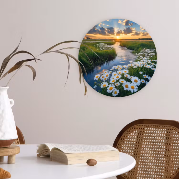 Beekje - Landschap - Margriet Wandcirkel kunststof plaat 5mm dik klein -sfeer4
