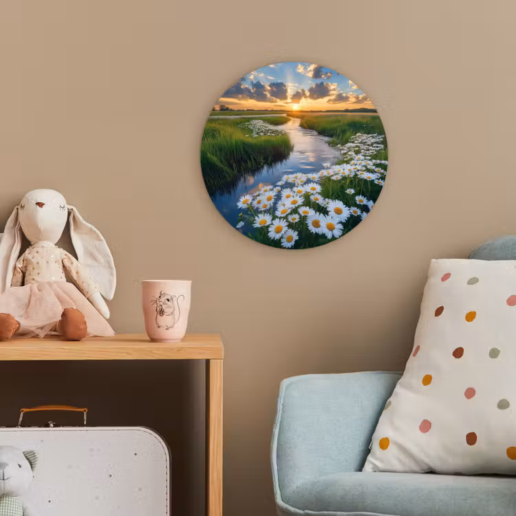 Beekje - Landschap - Margriet Wandcirkel kunststof plaat 5mm dik klein -tsfeer1_kind