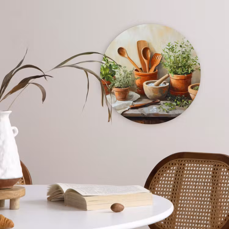 Potten - Kruiden - Hout Wandcirkel kunststof plaat 5mm dik klein -sfeer4