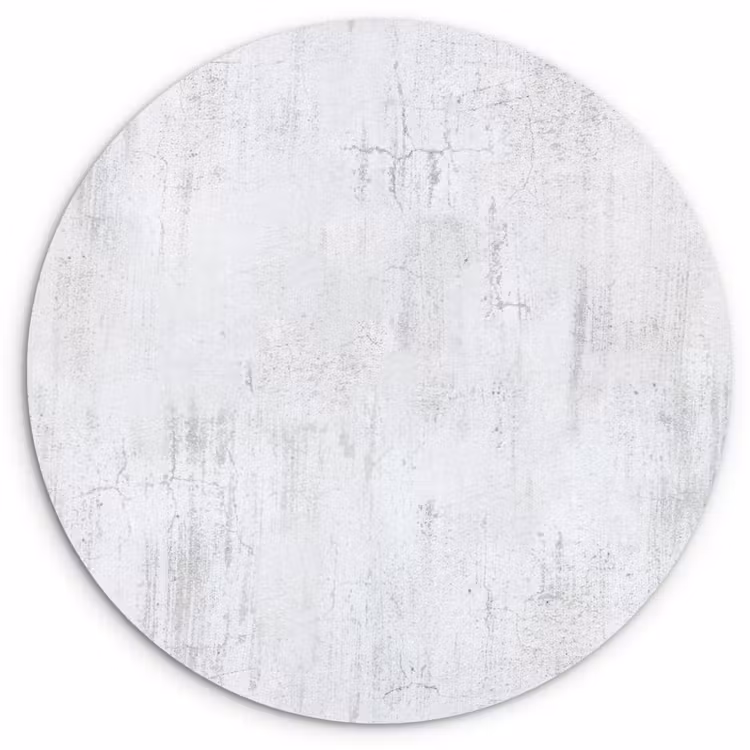 Muur - Geverfd - Wit - Onafgewerkt Wandcirkel kunststof plaat 5mm dik klein 188 -3d