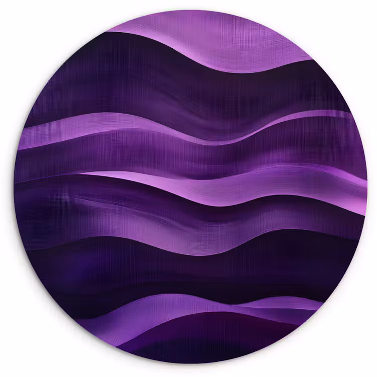 Golven - Abstract - Paars Wandcirkel kunststof plaat 5mm dik klein -3d