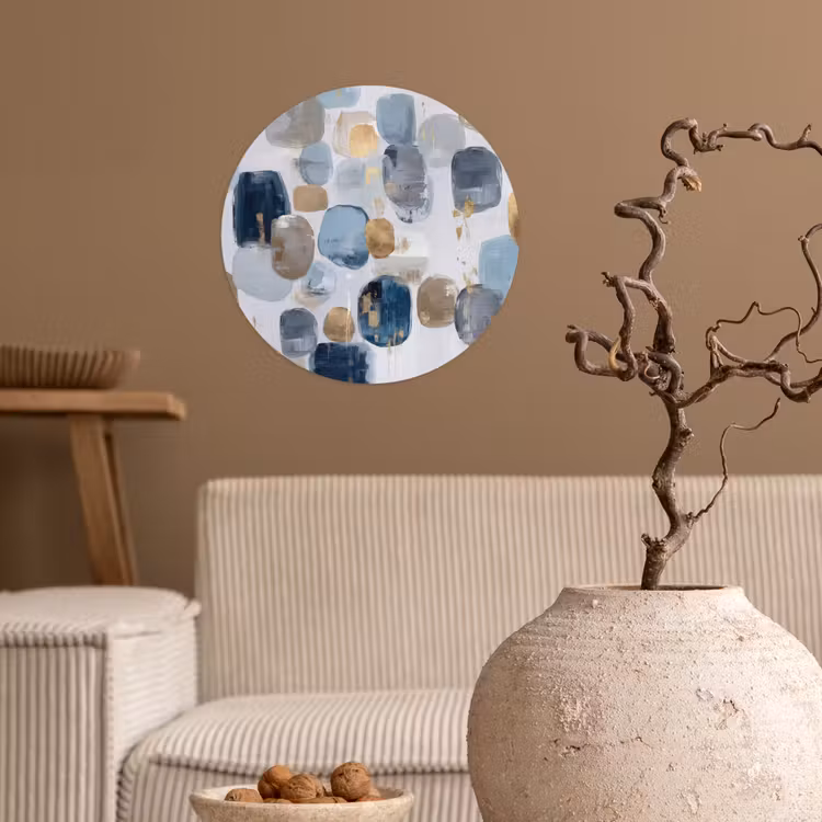 Abstract - Goud - Vormen Wandcirkel behangsticker klein -sfeer1