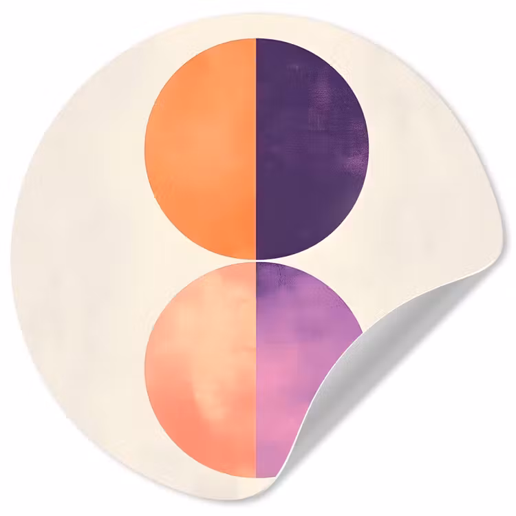 Abstract - Cirkels - Paars Wandcirkel behangsticker klein -3d