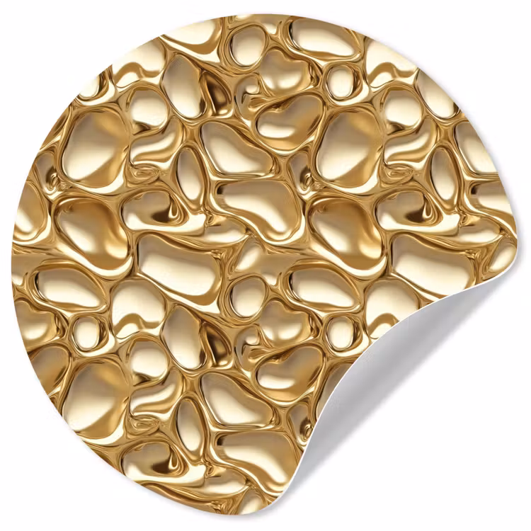 Abstract - Modern - Goud Wandcirkel behangsticker klein 186 -3d