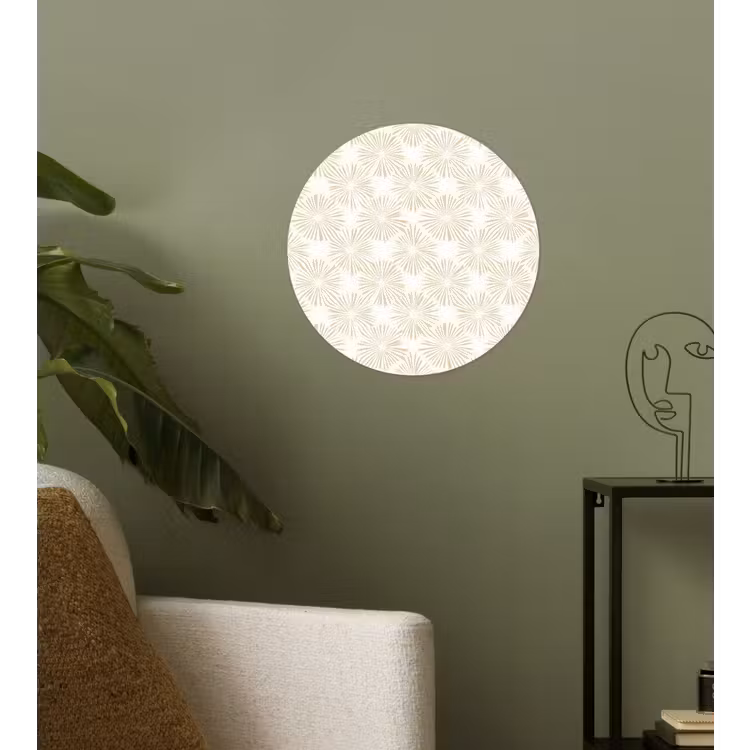 Abstract - Motief - Beige Wandcirkel behangsticker klein 186 -sfeer2