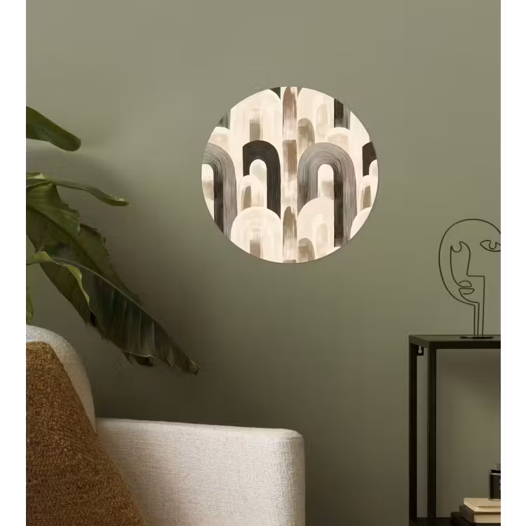 Abstract - Patroon - Bogen Wandcirkel behangsticker klein 186 -sfeer2