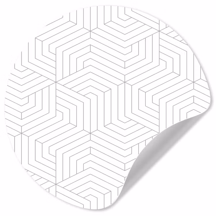 Abstract - Patronen - Design - Lijn Wandcirkel behangsticker klein 186 -3d