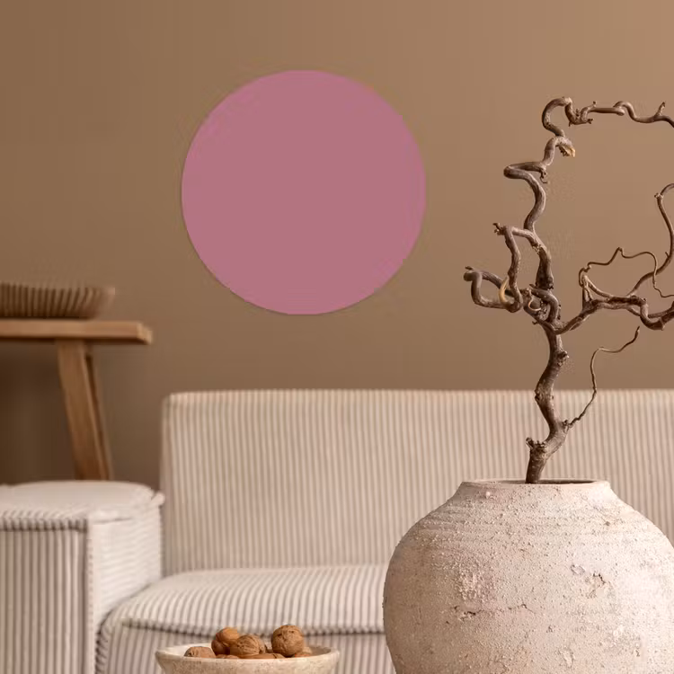 Antique - Mauve - Roze Wandcirkel behangsticker klein 186 -sfeer1