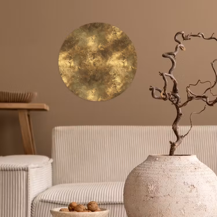 Antiek - Metaallook - Goud Wandcirkel behangsticker klein 186 -sfeer1