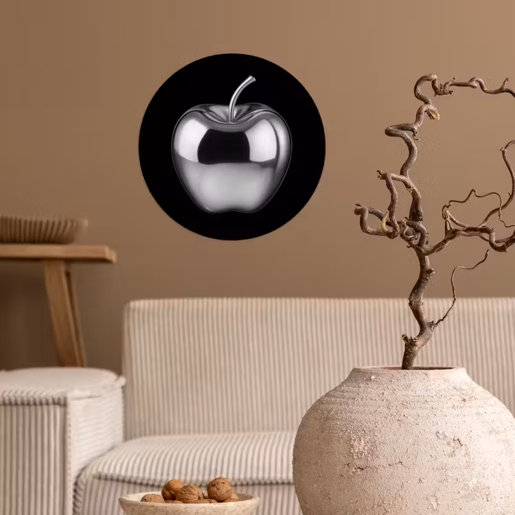 Appel - Metallic - Symmetrisch Wandcirkel behangsticker klein -sfeer1
