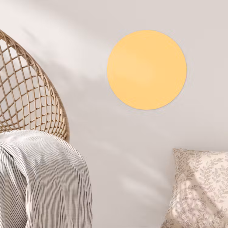 Apricot - Ice - Oranje Wandcirkel behangsticker klein 186 -sfeer4