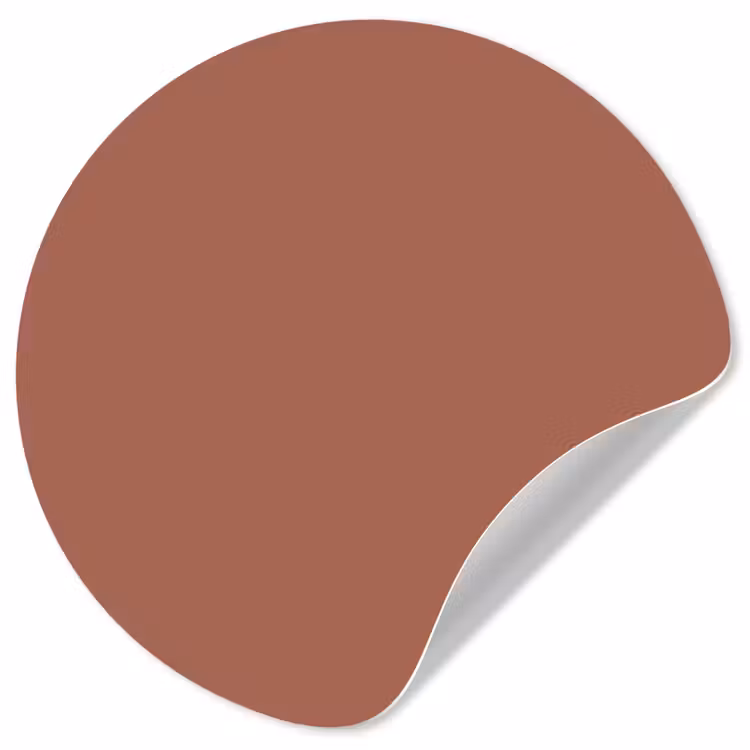 Baked - Earth - Oranje Wandcirkel behangsticker klein 186 -3d