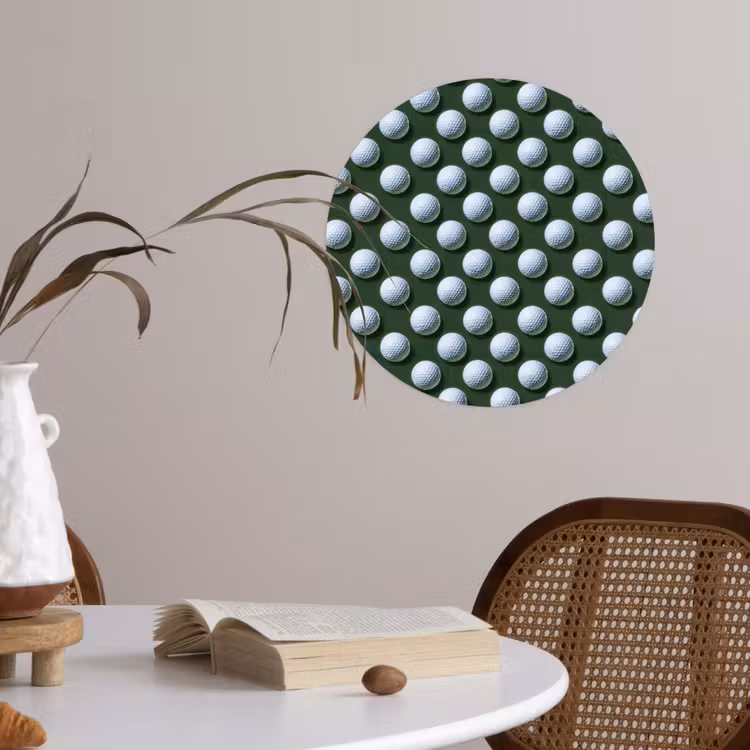 Ballen - Golf - Groen Wandcirkel behangsticker klein 186 -sfeer3