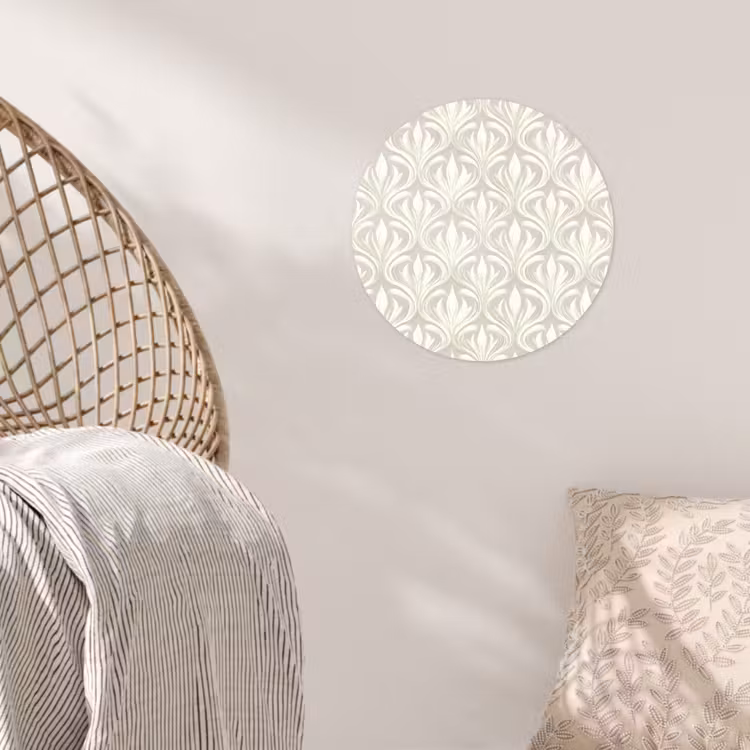 Barok - Patroon - Beige Wandcirkel behangsticker klein 186 -sfeer4