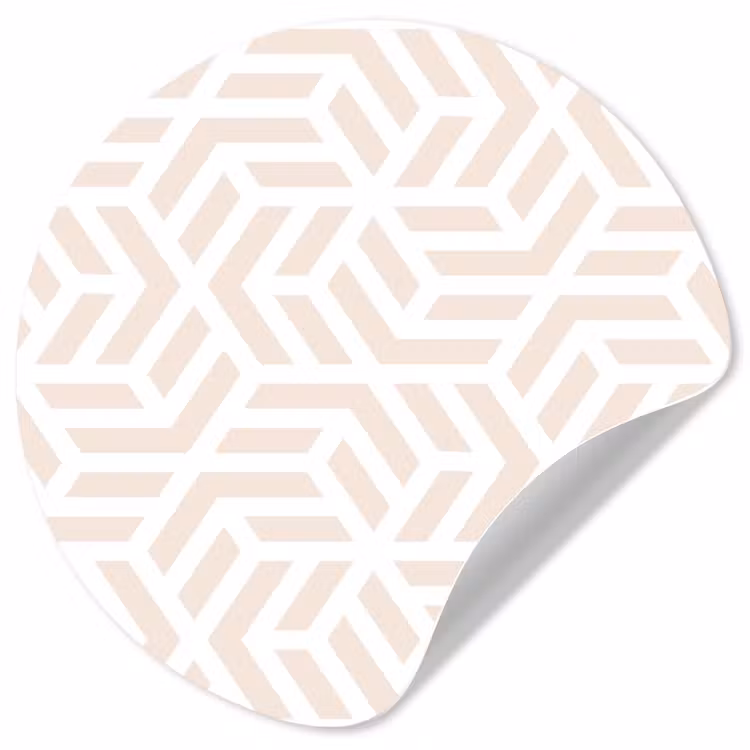 Beige - Geometrie - Patronen - Abstract Wandcirkel behangsticker klein 186 -3d