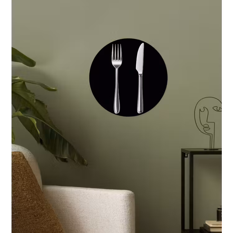 Bestek - Klassiek - Elegant Wandcirkel behangsticker klein -sfeer2