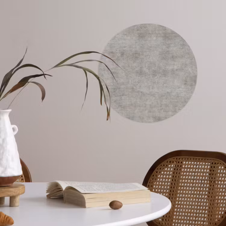 Beton - Oud - Grijs - Patronen Wandcirkel behangsticker klein 186 -sfeer3