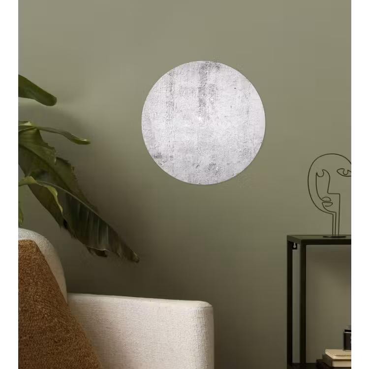 Beton - Grijs - Patroon - Vintage - Industrieel Wandcirkel behangsticker klein -sfeer2