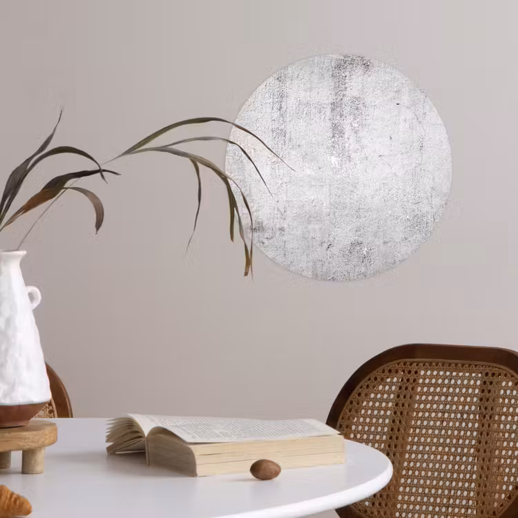 Beton - Grijs - Patroon - Vintage - Industrieel Wandcirkel behangsticker klein -sfeer3