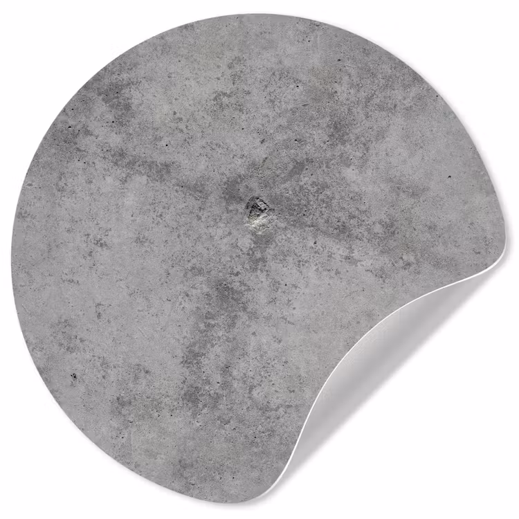 Beton - Grijs - Patronen Wandcirkel behangsticker klein 186 -3d