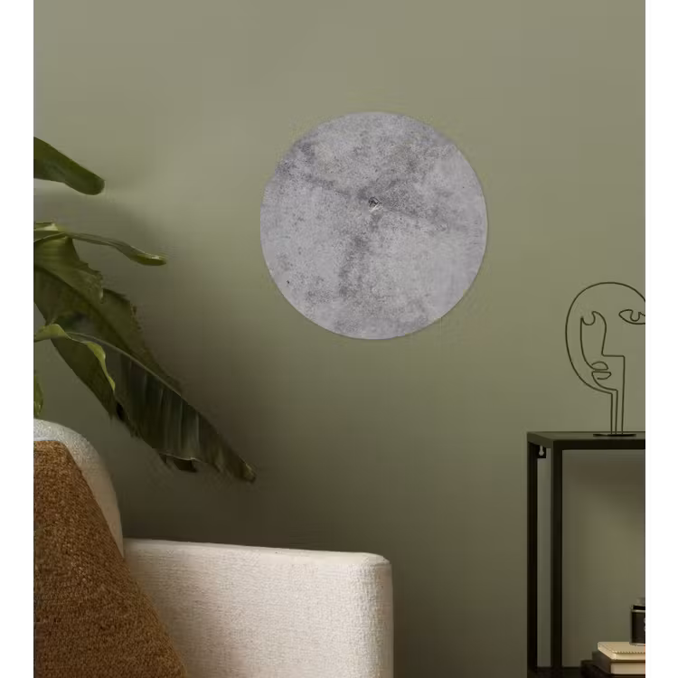 Beton - Grijs - Patronen Wandcirkel behangsticker klein 186 -sfeer2
